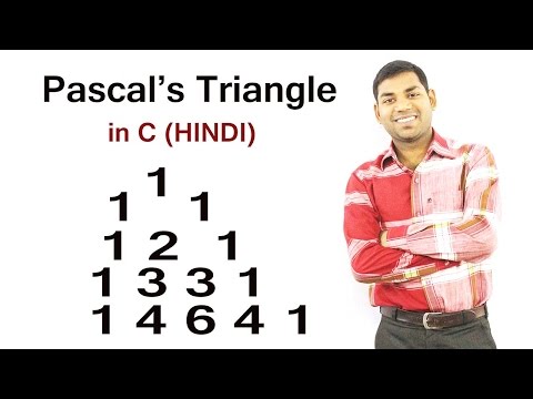 Pascal triangle program in c